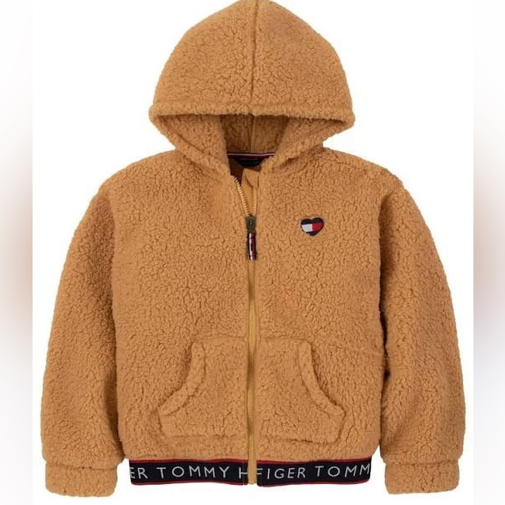 TOMMY HILFIGER hooded full zip teddy jacket